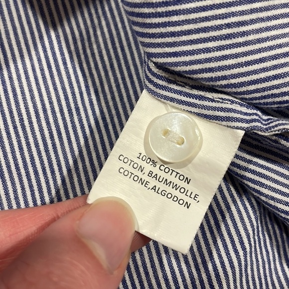 Anthropologie HD in Paris Striped Floral Pocket Detail Button Front Top - Picture 8 of 10